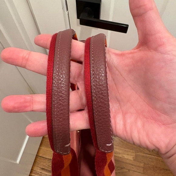 Coach Tote Bag Pink Canvass Double Handle - Picture 7 of 10